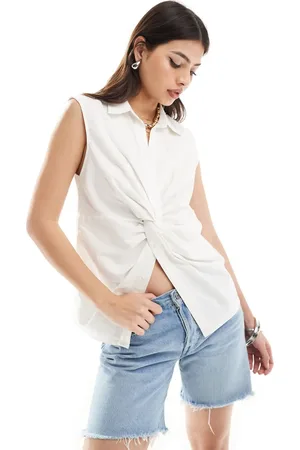 French Connection Aoife linen twist shirt in