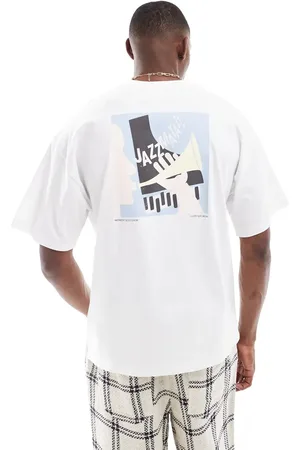 SELECTED Super oversized t-shirt with jazz backprint in