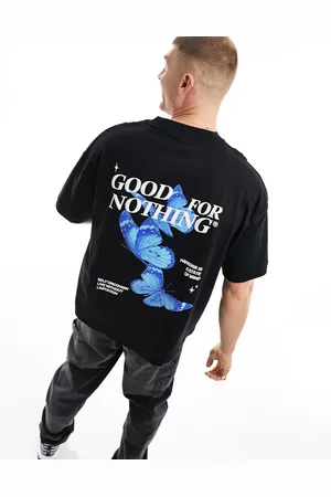 Good For Nothing Butterfly graphic back t-shirt in