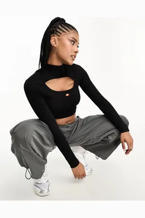 Ellesse Leilah long sleeve cropped t-shirt in