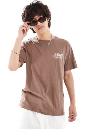 Rhythm Livin slub t-shirt in chocolate