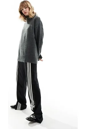 Monki Oversized roll neck sweater in dark