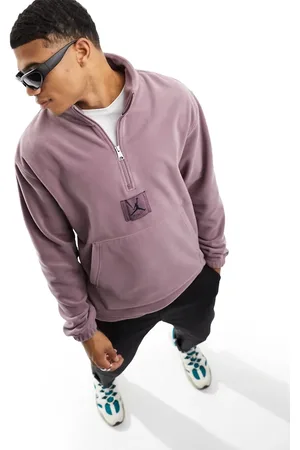 Jordan Half-zip winterized fleece sweatshirt in