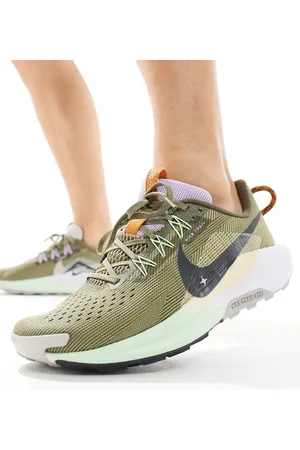 Nike ReactX Pegasus Trail 5 trainers in dark and olive