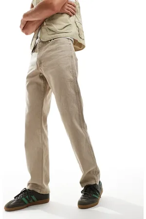 Wrangler 13MWZ original cowboy straight fit jeans in tan overdyed