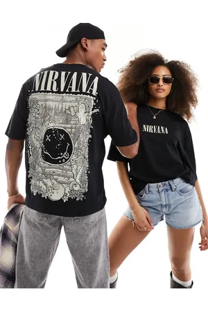 ASOS Unisex oversized graphic tee with Nirvana prints in