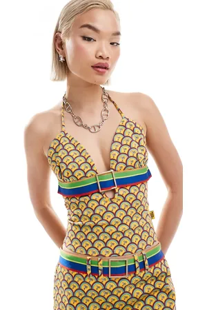 Elsie & Fred Cami detail Y2K print top with buckle detail co-ord