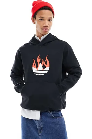 adidas Flame trefoil hoodie in