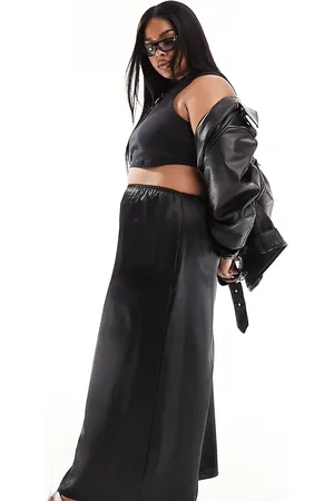 COLLUSION Plus satin maxi skirt in