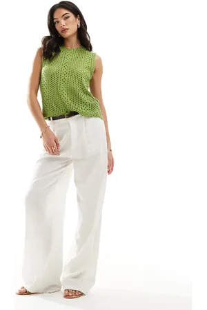 Object Sleeveless open knit tank top in