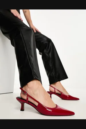 ASOS Strut slingback kitten heeled shoes in