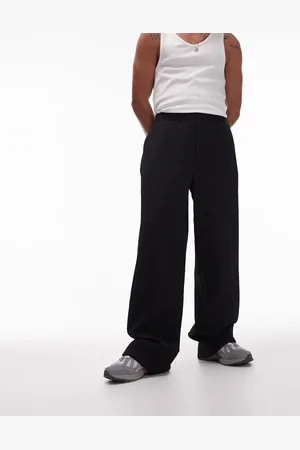 Topman Extra wide plisse trousers in