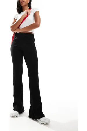 ONLY High waist ribbed flared trousers in