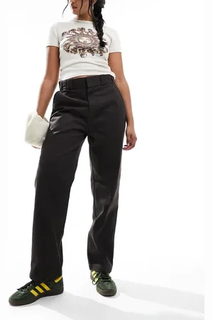 Dickies Elizaville mid rise straight leg trousers in dark