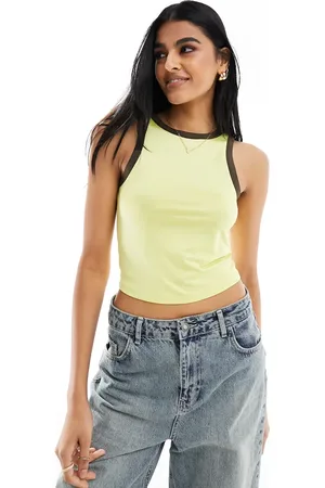 VERO MODA Sporty tank top with contrast trim in