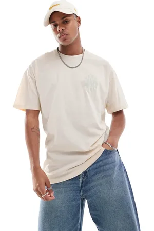 New Look Seek positive oversized t-shirt in cream