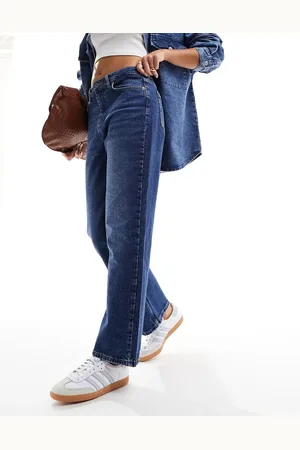 NA-KD Straight leg cropped jean in mid