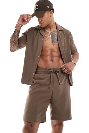 The Couture Club Co-ord rib textured short sleeve shirt in
