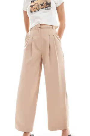 Miss Selfridge Tailored wide leg trouser in taupe