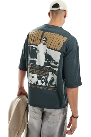 Pull&Bear Myke Towers back printed t-shirt in