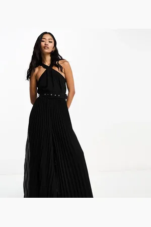 Style Cheat Exclusive wide leg plisse jumpsuit in