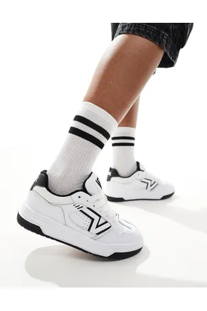 Vans Upland chunky leather trainers in white and