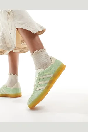 adidas Gazelle Indoor trainers in lime green and yellow
