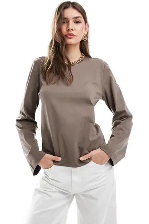 & OTHER STORIES Long sleeve top in mole