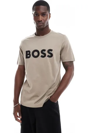 HUGO BOSS Logo t-shirt in khaki