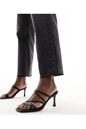 ASOS Hayes strappy mid sandal heeled mules in