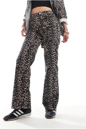 ONLY Juicy wide leg jeans co-ord in leopard print
