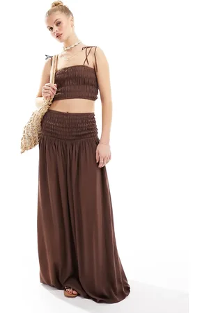 Esmée Esmee beach maxi skirt co-ord with shirred waist in