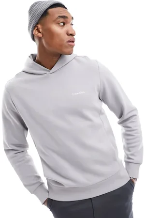 Calvin Klein Micro logo repreve hoodie in silver sconce