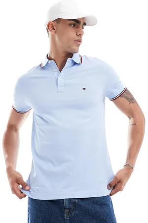 Tommy Hilfiger 1985 slim tipped polo shirt in baby