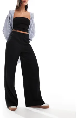 VERO MODA Jersey crepe wide leg trousers in