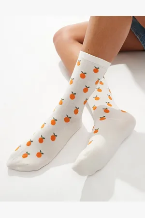 & OTHER STORIES Orange socks in ecru