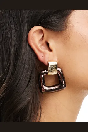 ASOS Drop earrings with door knocker detail in bronze