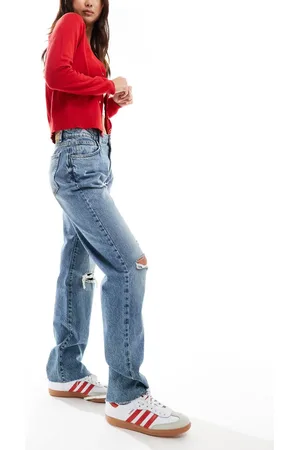 Cotton On Cotton On original straight leg jeans in lake rips