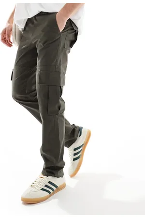 ASOS Slim cargo trouser in dark khaki
