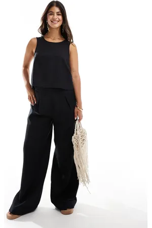 Pieces® Linen wide leg trousers co-ord in