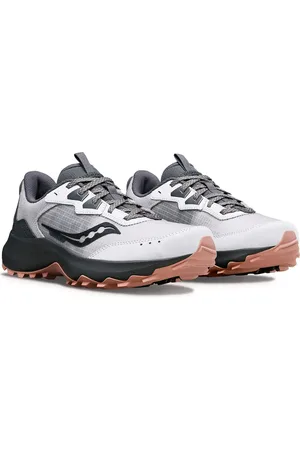Saucony Aura TR trail running trainers in fog and lotus