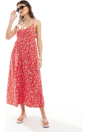 MANGO Floral print midi dress in