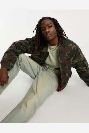 Nike Life woven bomber jacket in camo print