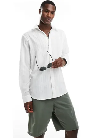 South Beach Textured long sleeve beach shirt in