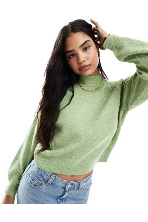 VERO MODA Slouchy high neck jumper in melange