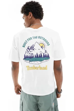 Timberland Mountain landscape back print oversized t-shirt in