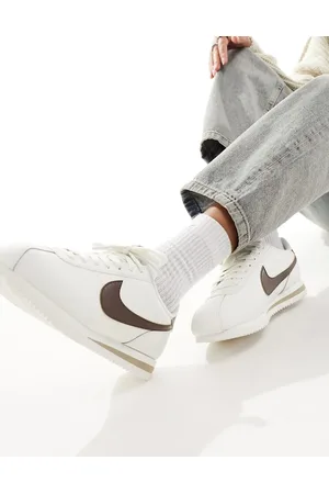Nike Cortez leather trainers in off and cacao brown