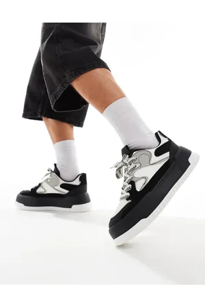 ASOS Chunky trainers in black and white mix