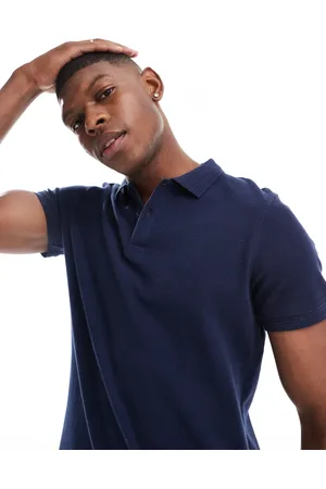 Threadbare Jersey polo shirt in with ribbed collar