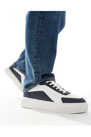 ASOS Chunky trainers in white and blue mix